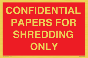 CONFIDENTIAL PAPERS FOR SHREDDING ONLY